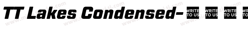 TT Lakes Condensed字体转换
